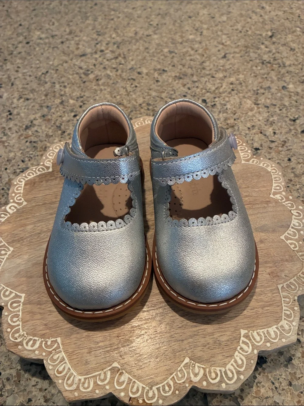 5C Silver Elephantito Mary Jane Silver Mary Janes